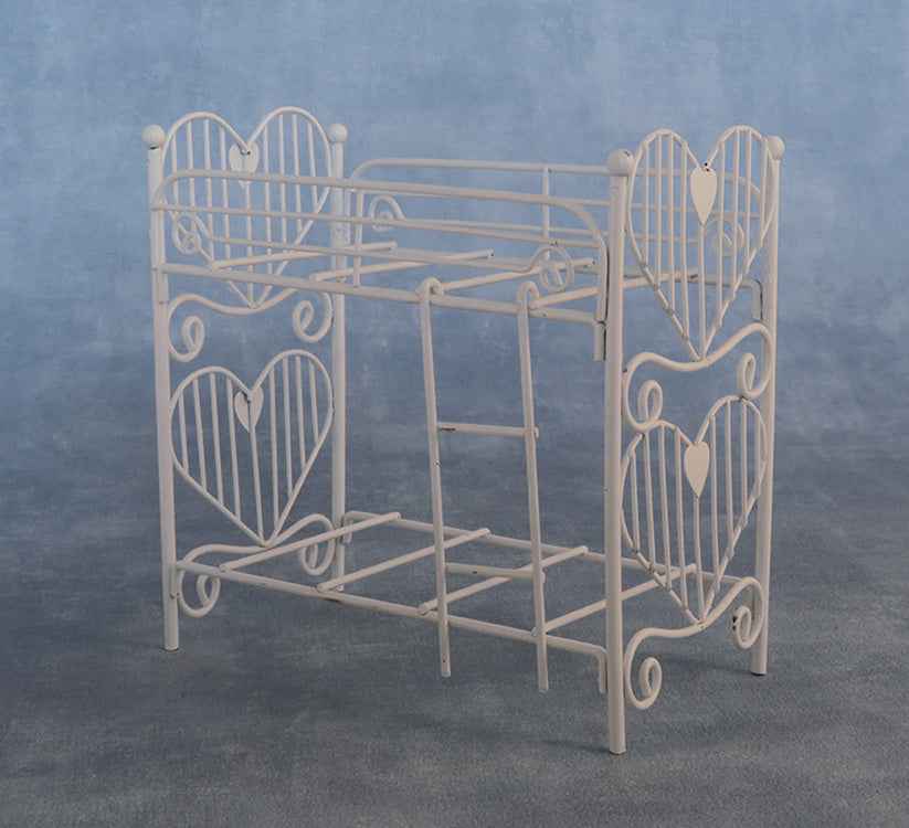 Wit metalen stapelbed