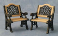 Ijzeren tuinstoelen, 2 stuks