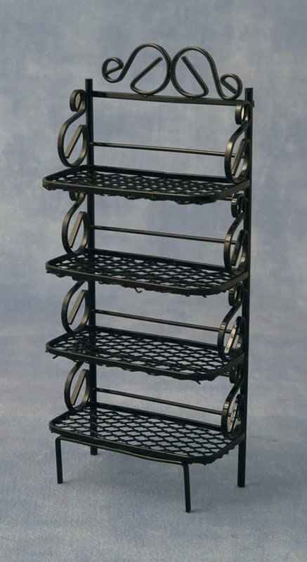 Zwart metalen rek