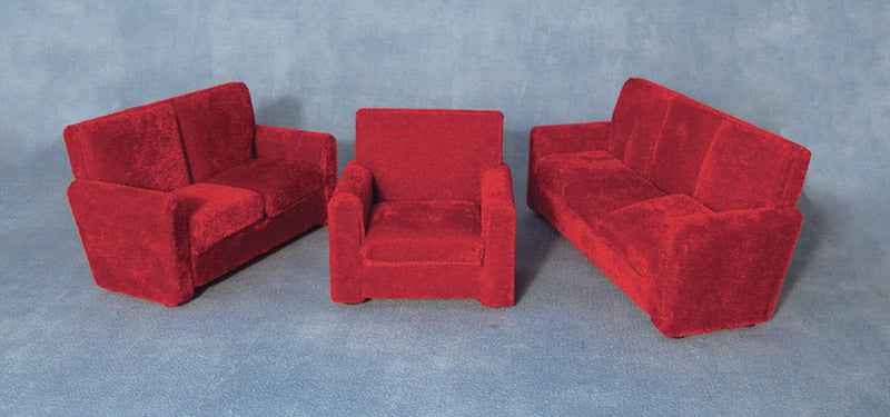 Sofaset, modern, 3-delig