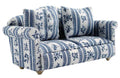 Sofa, blauw motief