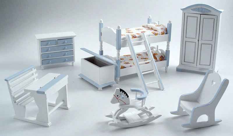 Blauwe kinderkamer set