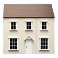 Yellow Cottage Poppenhuis, blankhout
