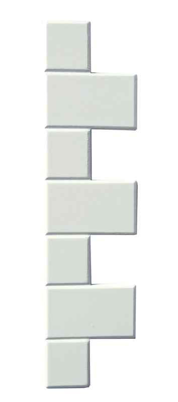 Witte hoekstenen, 6 stuks
