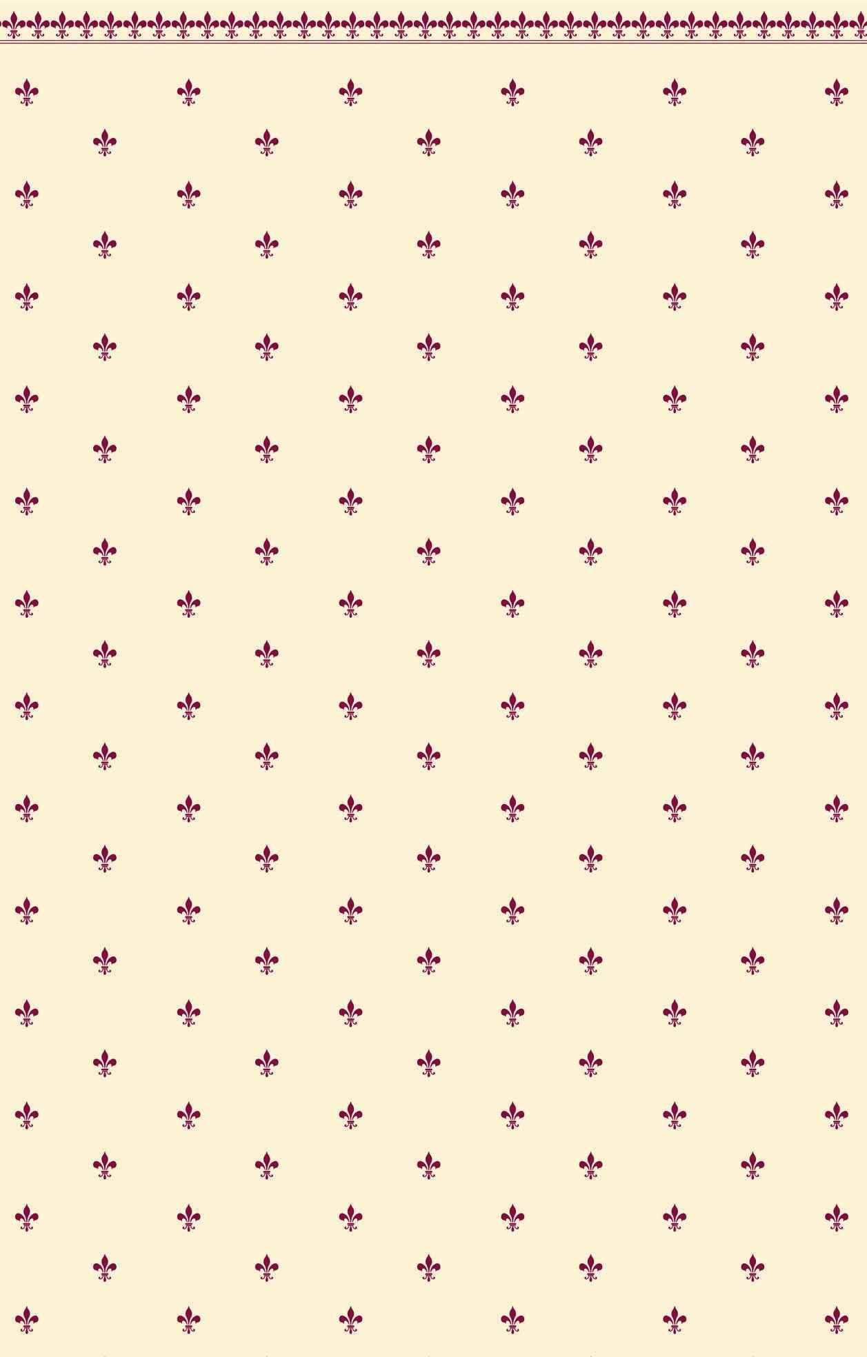 Behang Burgundy & Ivory
