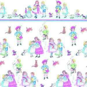 Behang 'kindereen' wit