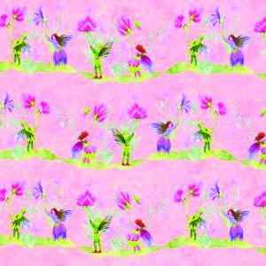 Behang roze Fairies Paper
