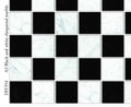 Vloer Black & wit chequered marble