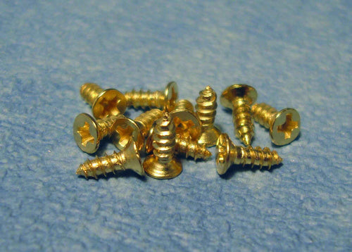12 st koper schroefjes 6 mm