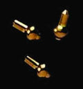 3mm messing knopjes 4 stuks
