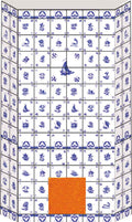 Tiled Oven Sheet Blue Delph
