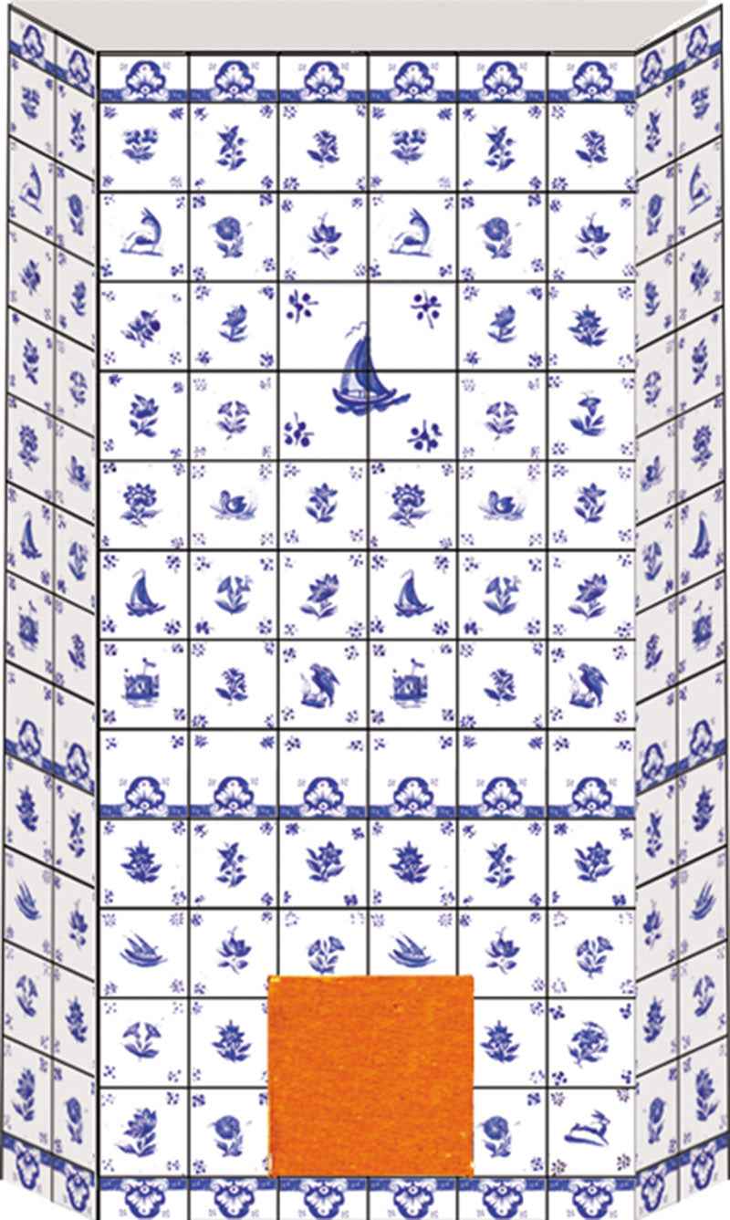 Tiled Oven Sheet Blue Delph