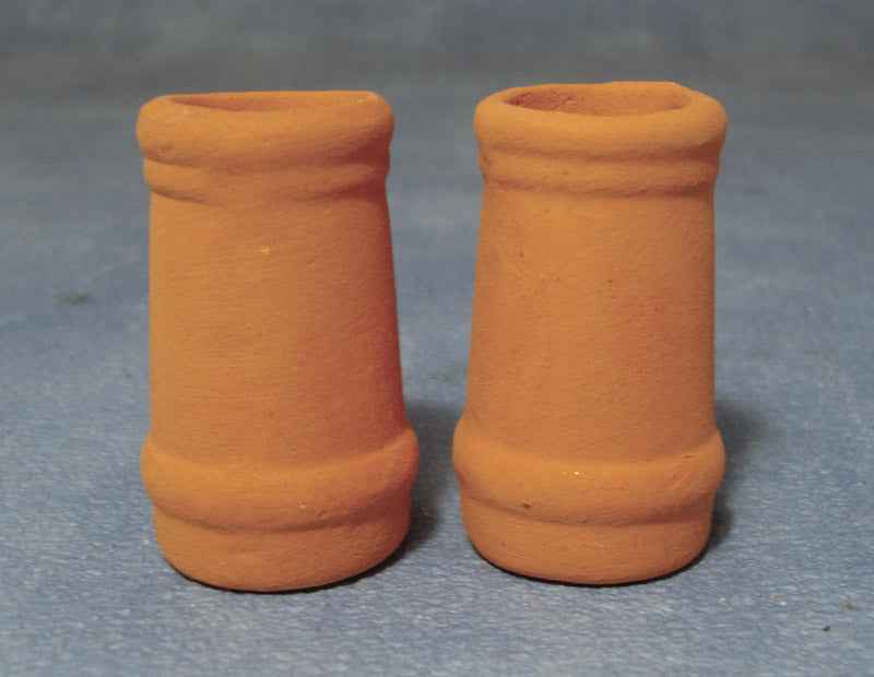 Ronde middenmaat schoorstenen, 2 stuks