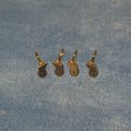 Koperen wieltjes, 4 stuks