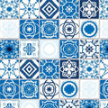 Antiek blauwe mediterraanse tegels