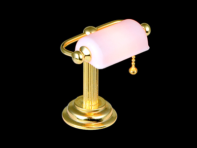Bureaulamp met witte kap - Hobbyboutique Monique