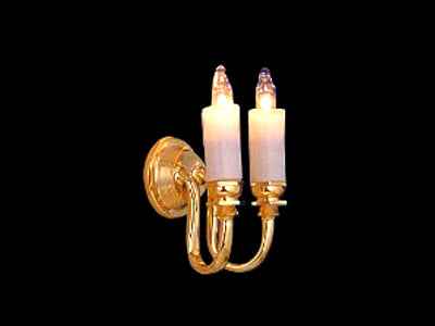 Wandlamp, 2-pits kaars