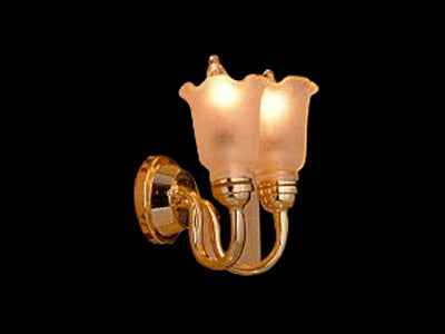 Wandlamp, 2-pits kelk