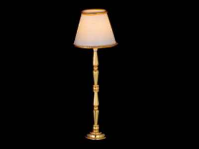 Staande lamp met witte kap