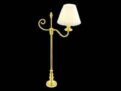 Staande lamp, messing