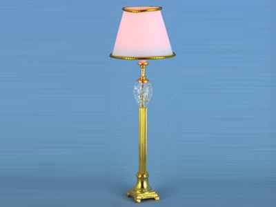 Staande lamp met witte kap