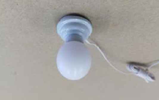 Plafondlamp, wit, bol matglas