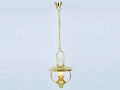Hangende olielamp messingkleur
