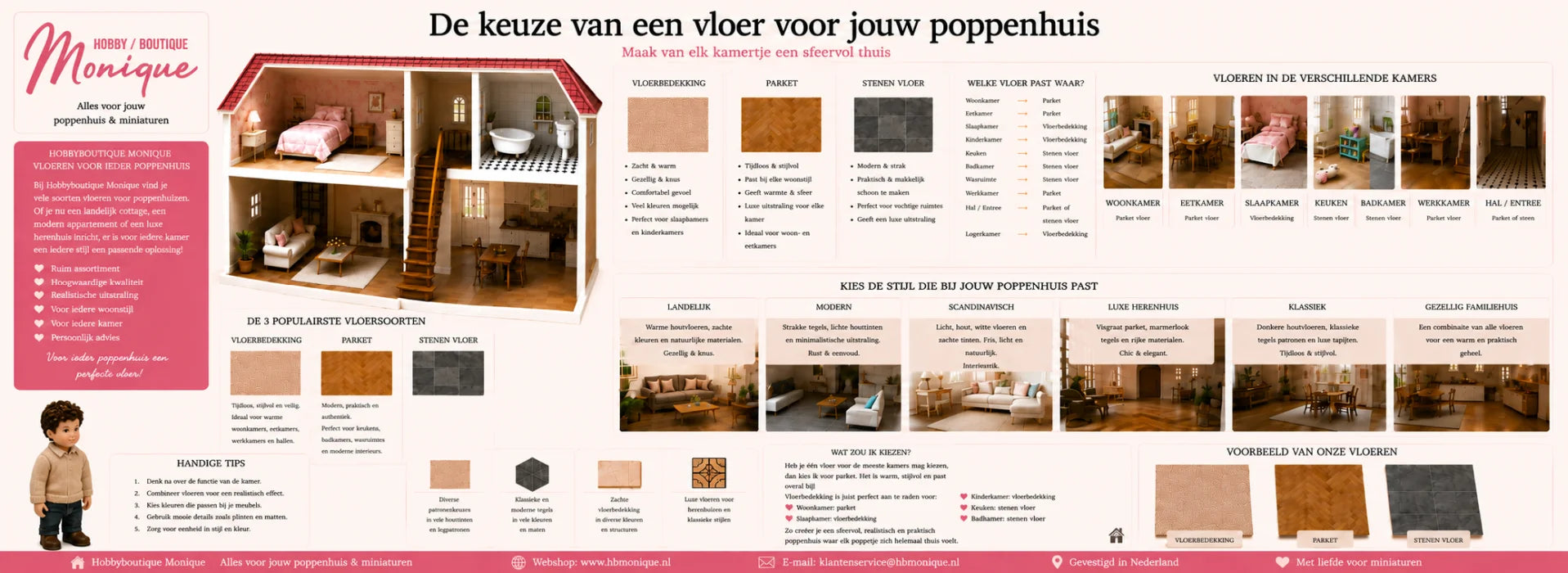 Welke vloer in het poppenhuis? Hobbyboutique Monique geeft advies