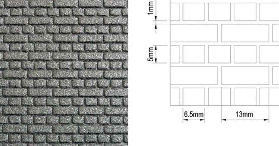 Engels verband, stenen muur, 6mm