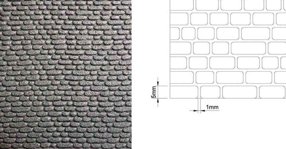 Stenen muur, dubbelzijdig 10mm