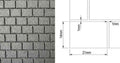 Grote Stenen blokken muur, 6mm