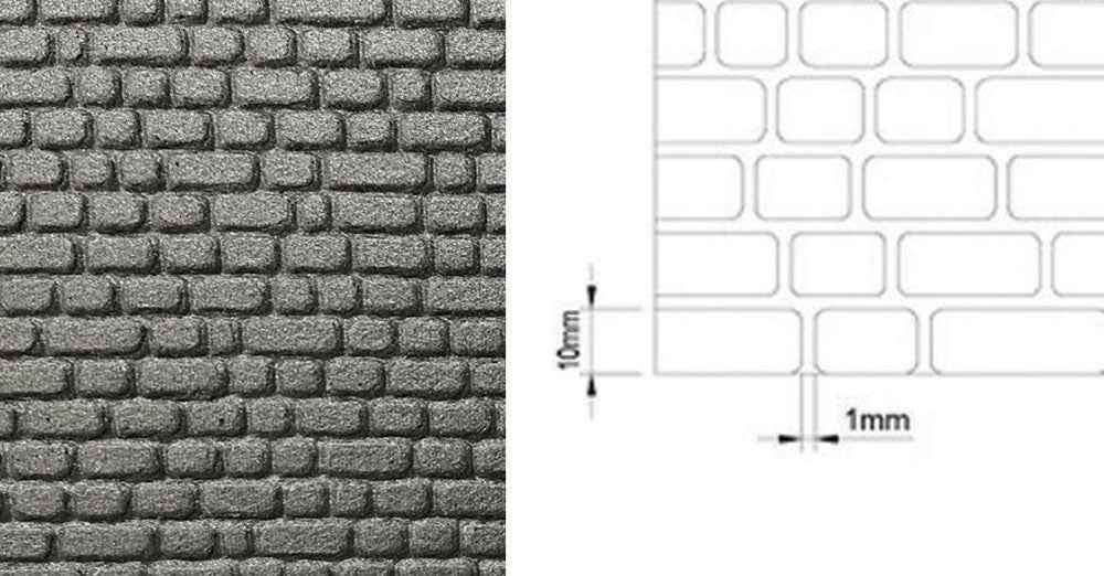 Onregelmatige stenen blokmuur, 6mm