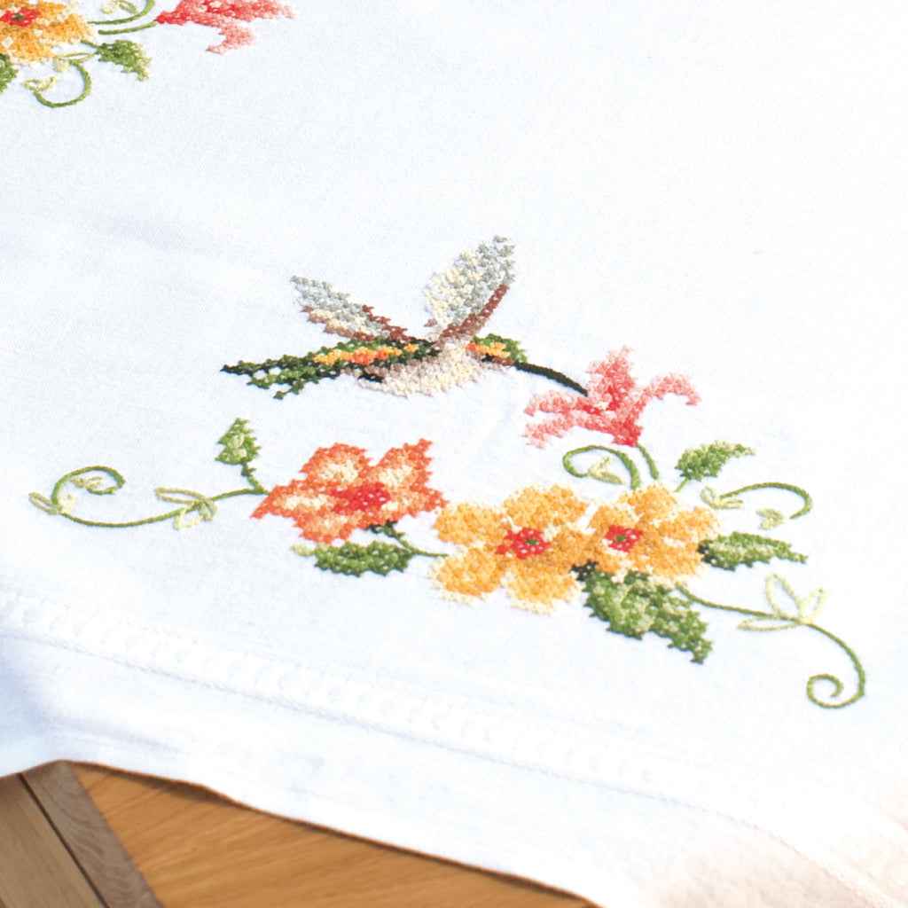 Borduurpakket tafelkleed kolibri