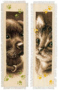 Boekenlegger hond en poes, set van 2