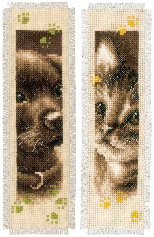 Boekenlegger hond en poes, set van 2