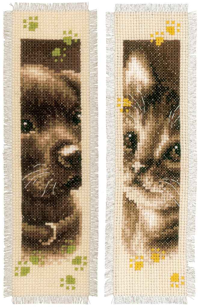 Boekenlegger hond en poes, set van 2