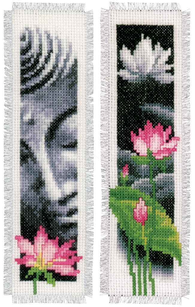Boekenlegger lotus en boeddha, set van 2