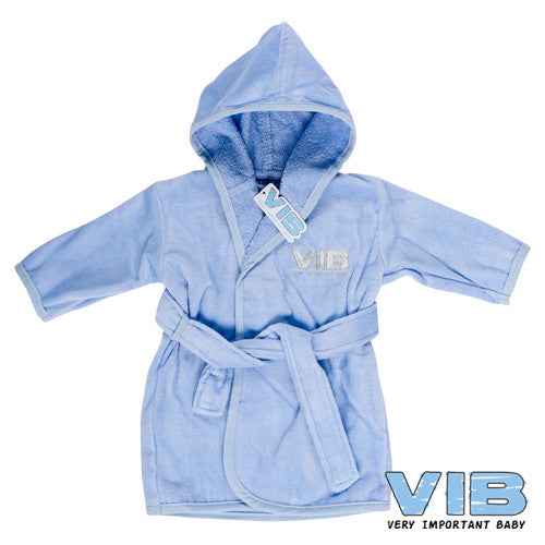 Badjas 'VIB' Licht Blauw+Zilver