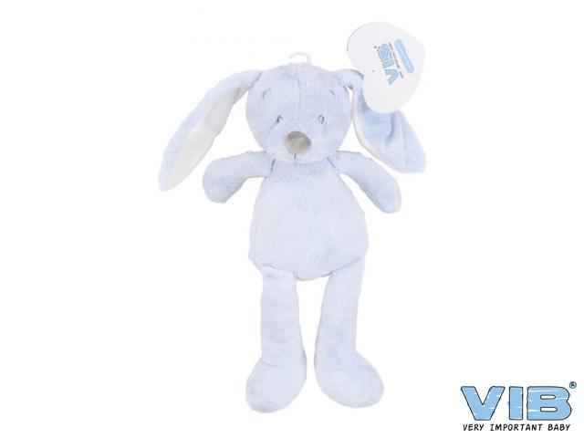 Pluche Konijn Groot 35cm 'Very Important Rabbit' Blauw