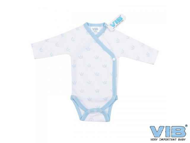 Romper wit-blauw kroontje