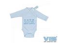 Overslag Romper 'Remove baby before washing' Blauw