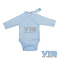 Overslag Romper 'V.I.B. Very Important Baby' Licht Blauw+Licht Blauw