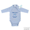 Romper I'm Beary Cute Dusty Blue