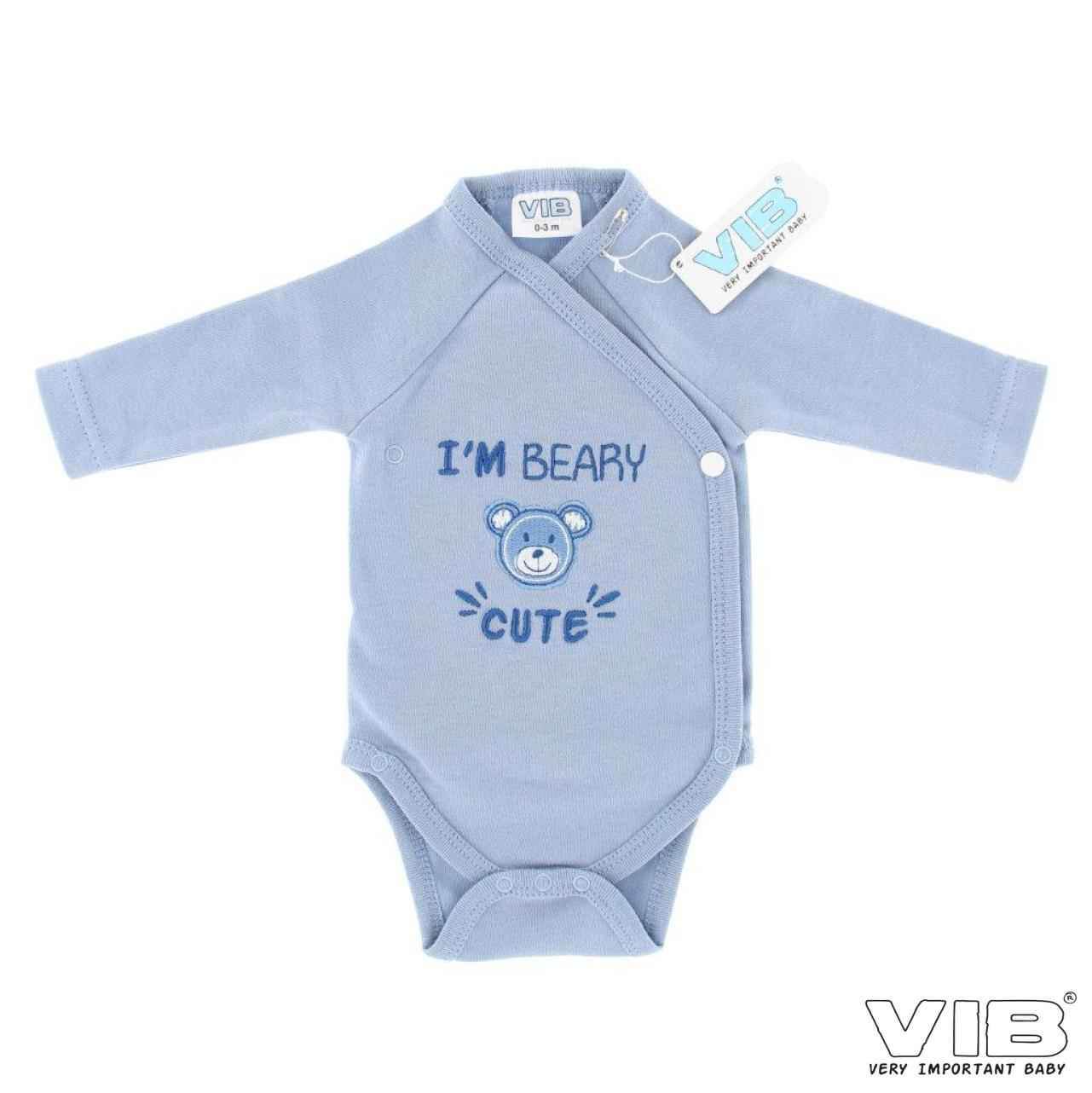Romper I'm Beary Cute Dusty Blue