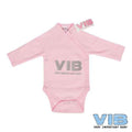 Overslag Romper 'V.I.B. Very Important Baby'Roze+Roze