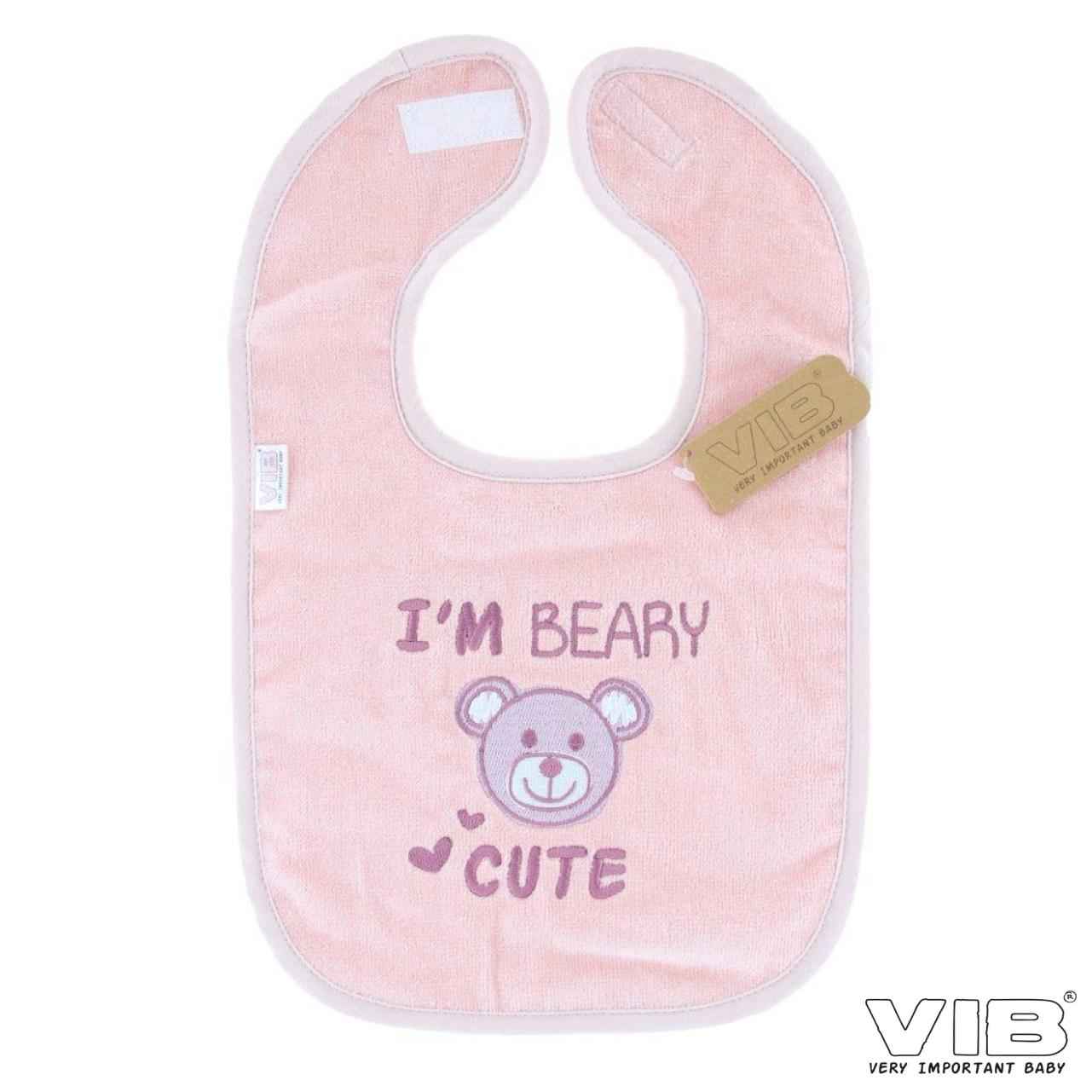 Slabbetje I'm Beary Cute Rose Smoke