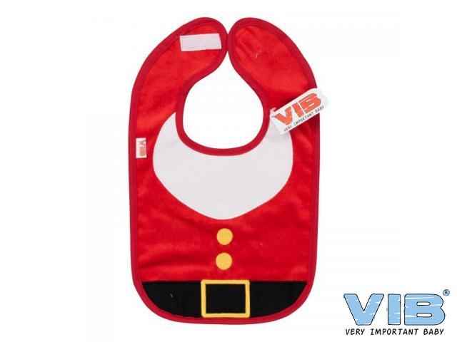 Slabber 'Kerstmannenpak met baard' Rood-Wit
