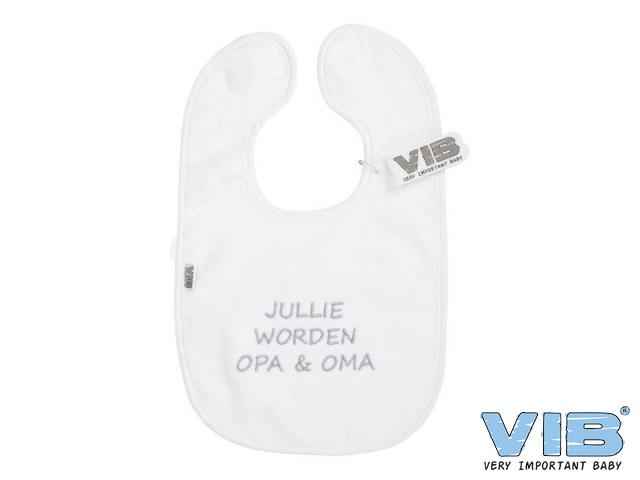 Slabber 'Jullie Worden OPA & OMA' Wit+Grijs