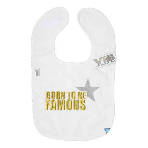 Slabber 'BORN TO BE FAMOUS' Wit+Wit