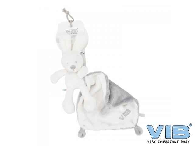 Pluche Konijn houdt doekje vast  Very Important Rabbit Wit